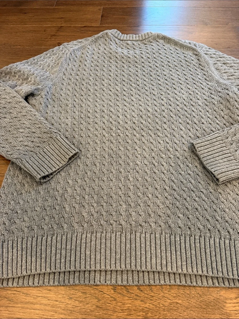 Banana Republic Men’s Gray Textured Knit Crewneck Sweater Large - C47-047
